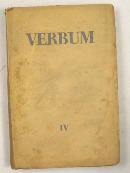 Verbum IV. Kwartalnik poświęcony zagadnieniom kultury współczesnej, 1937 r.