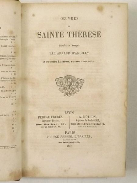 Oeuvres de Sainte Therese, 1855 r.
