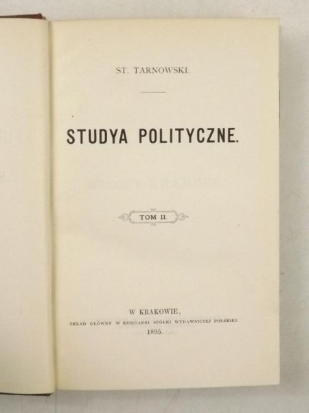 Studya polityczne, t.2, 1895 r.