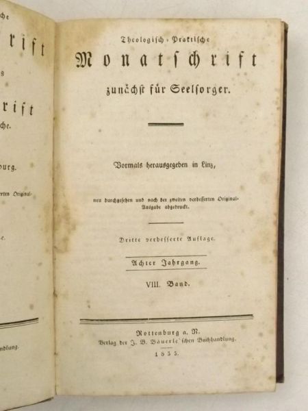 Theologisch - Praktisch Monatsschrift, Tom VIII, 1833 r.