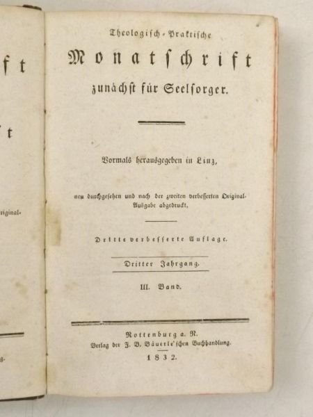 Theologisch - Praktisch Monatsschrift, Tom III, 1832 r.
