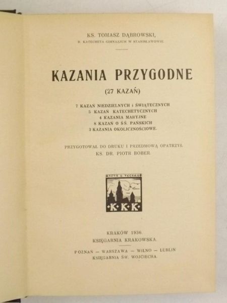 Kazania przygodne (27 kazań), 1936 r.