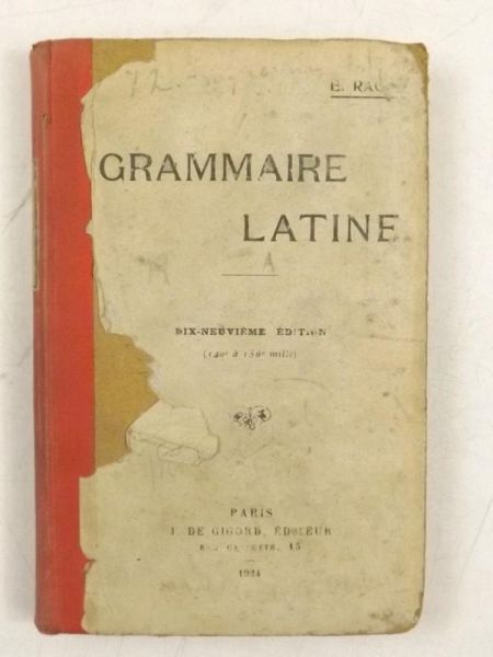 Grammaire Latine,  1924 r.