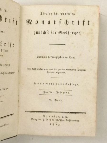 Theologisch - Praktisch Monatsschrift, Tom V, 1833 r.
