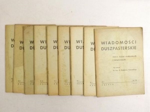 Karłowski Kaźmierz (red.) - Wiadomości duszpasterskie, 9 zeszytów,1949 r.