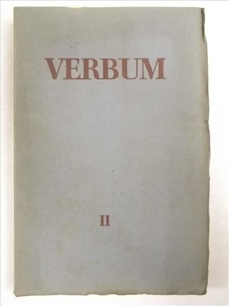 Verbum II. Kwartalnik poświęcony zagadnieniom kultury współczesnej, 1935 r.