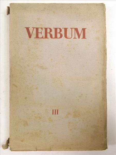 Verbum III. Kwartalnik poświęcony zagadnieniom kultury współczesnej, 1934 r.