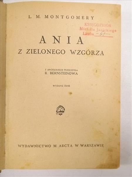 Ania z Zielonego Wzgórza, 1939 r.