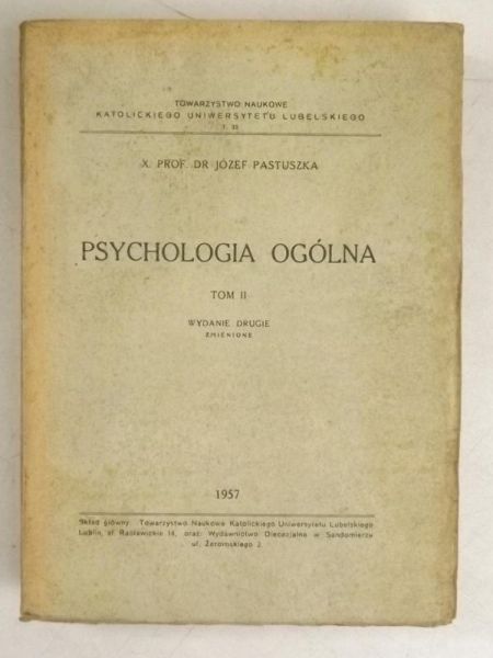 Psychologia ogólna, tom II, wydanie drugie zmienione