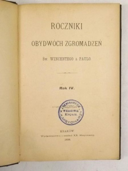 Pulo - Roczniki obydwóch zgromdzeń, 1898 r.
