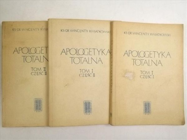 Apologetyka totalna, tom I-II, 3 książki