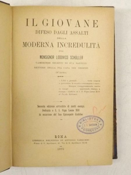 Il Giovane Difeso Dagli Assalti, 1893 r.