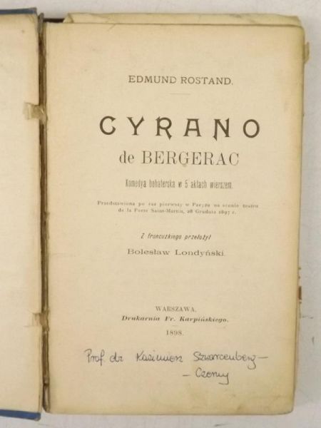 Cyrano de Bergerac, 1898 r.