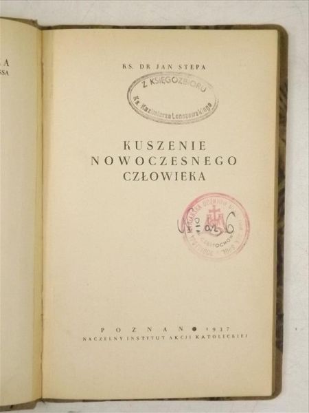 Stepa Jan - Kuszenie nowoczesnego człowieka 1937 r.