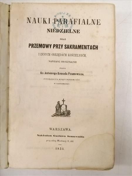 Nauki parafialne niedzielne, 1854 r.