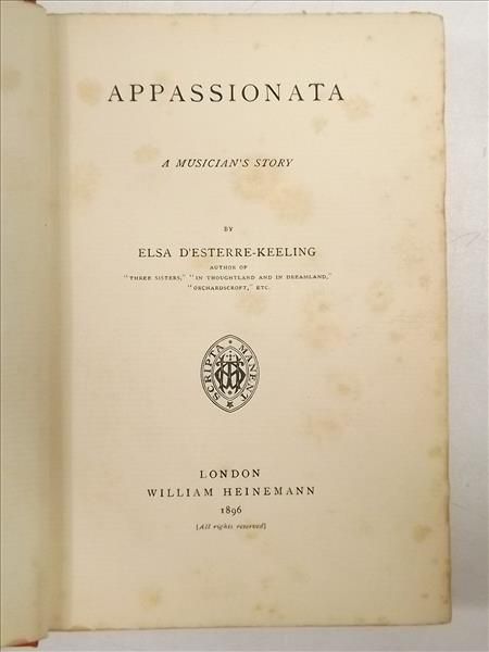 Appassionata. A musician's story, 1896 r.