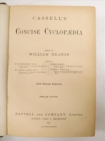 Cassell's Concise Cyclopaedia, 1896 r.
