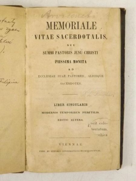 Memoriale Vitae Sacerdotalis, ok. 1890 r.