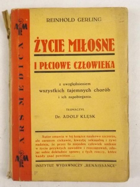 Życie miłosne i płciowe człowieka, 1930 r.