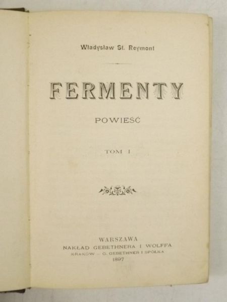 Fermenty. Powieść, Tom I, 1897 r.
