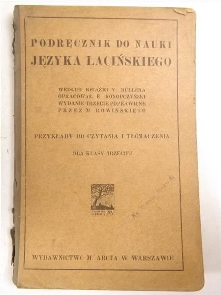 Podręcznik do nauki języka łacińskiego, 1918 r.