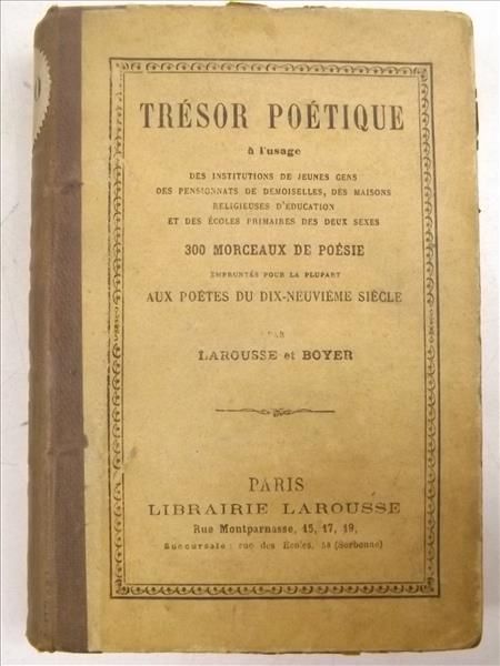 Larousse et Boyer - Tresor poetique, 1949 r.