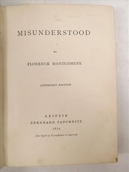 Misunderstood, 1872 r.