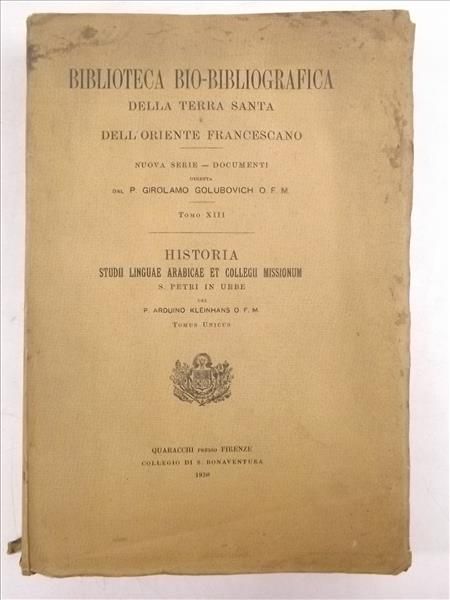 Girolamo, Golubovich - Biblioteca bio - bibliografica della Terra Santa e dell Oriente Francescano, 1930 r.