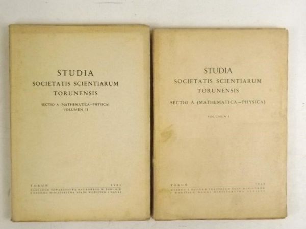 Studia Societatis Scientiarum Torunensis, t. I.II, 1949 r.