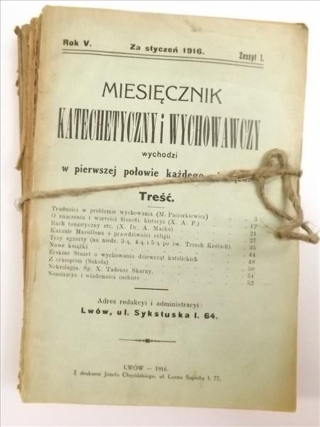 Miesięcznik Katechetyczny i Wychowawczy, 1916 r.