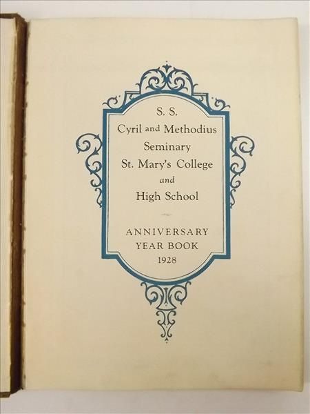 S. S. Cyril and Methodius Seminary St. Mary's College and High School, 1928 r.