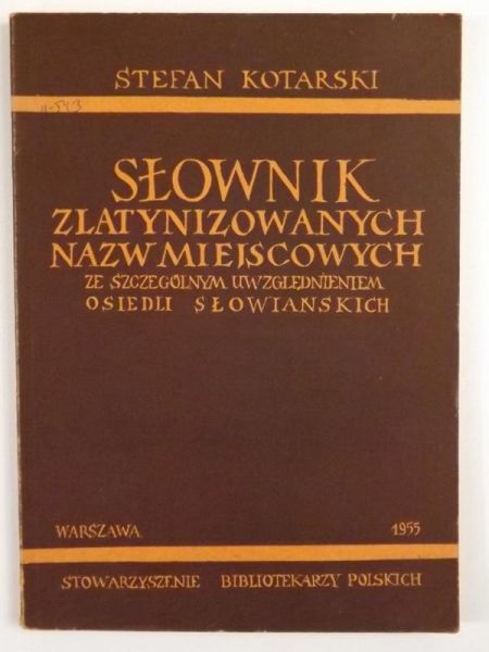 Słownik zlatynizowanych nazw miejscowych