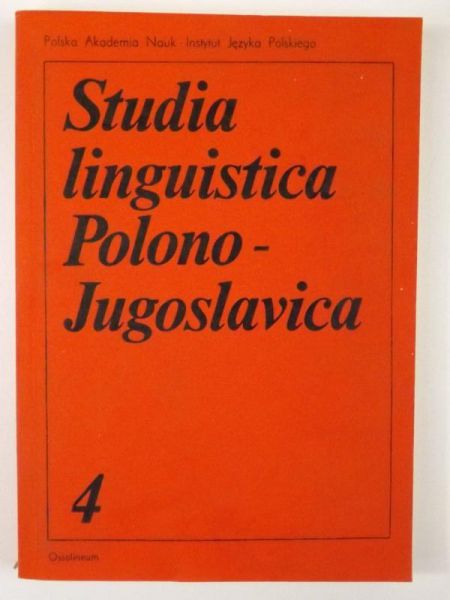 Studia Linguistica Polono-Jugoslavica, Tom IV