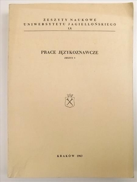 Prace językoznawcze, Zeszyt 5