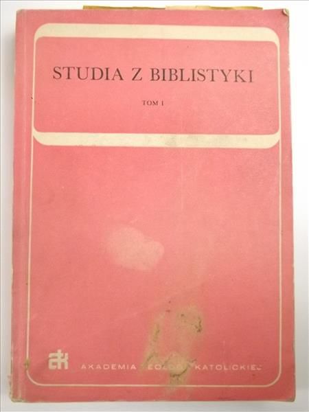 Łach Jan - Studia z biblistyki, Tom I