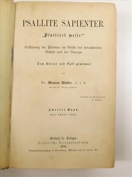 Psallite Sapienter, Tom II, 1876 r.
