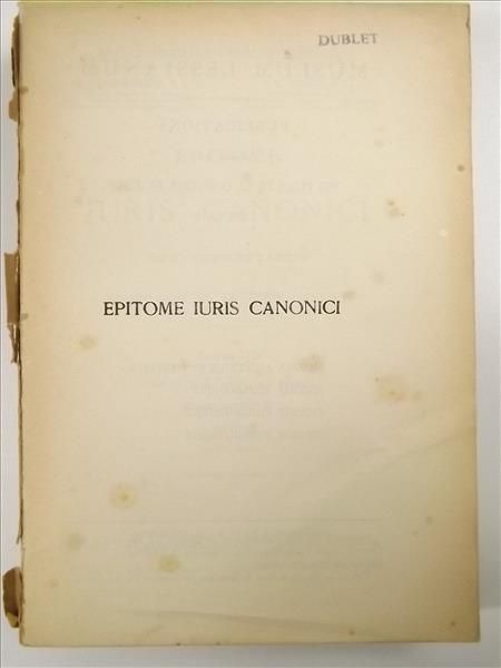 Epitome Iuris Canonici, Tom III, 1946 r.