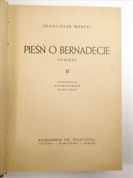 Pieśń o Bernadecie, 1949 r.