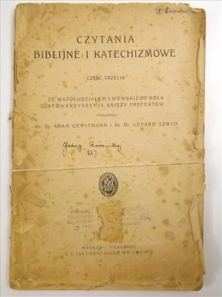 Gerstman Adam,    - Czytania biblijne i katechizmowe, Część III, 1924 r.