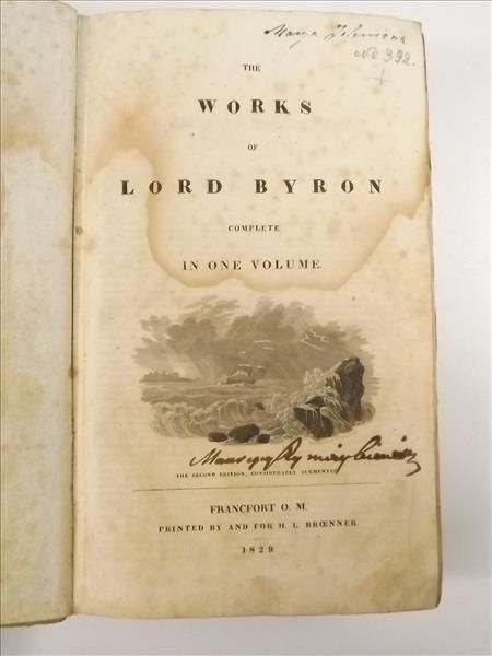 The works of Lord  complete in one volume, 1829 r.