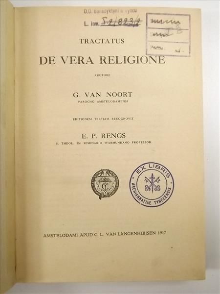 Tractatus De Vera Religione, 1917 r.