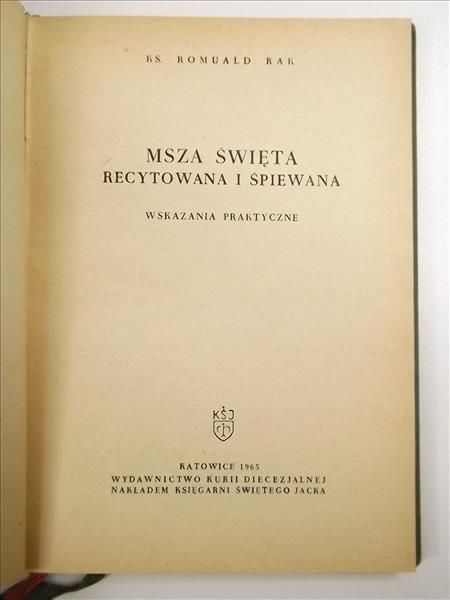 Msza Święta recytowana i śpiewana