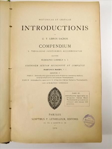 Introductionis, 1909 r.