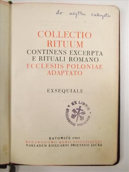 Collectio Rituum Contienes Excerpta E Rituali Romano