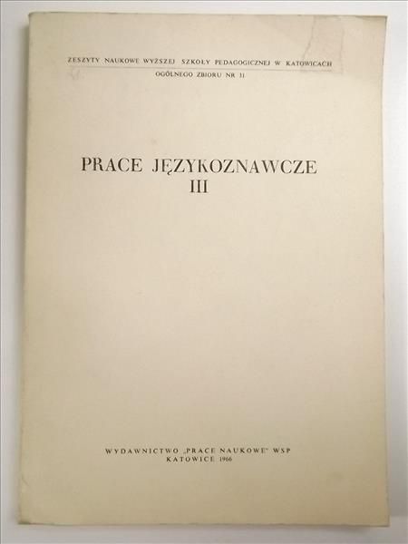Prace językoznawcze