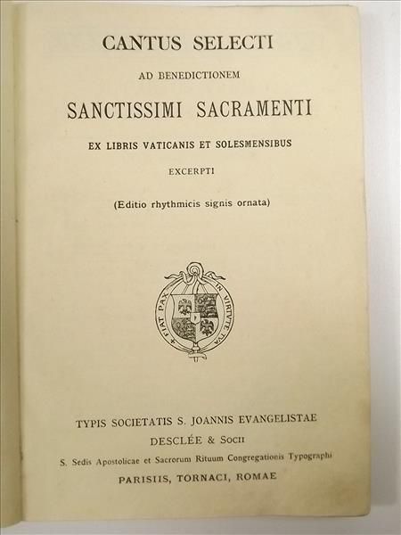 Cantus Selecti Ad Benedictionem Sanctissimi Sacramenti. 1928 r.