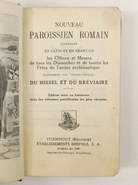 Nouveau Paroissien Romain, 1905 r.