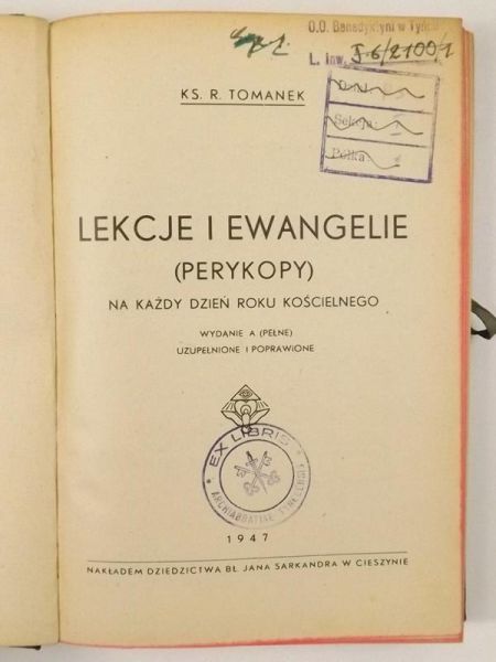 Lekcje i Ewangelia (Perykopy), 1947 r.