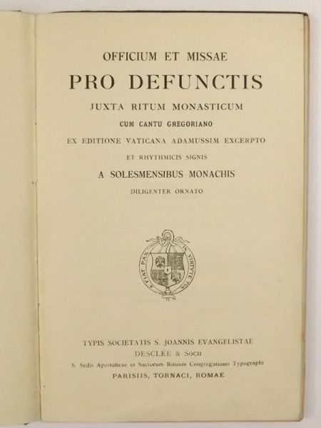 Officium et Missae Pro Defunctis, 1924 r.