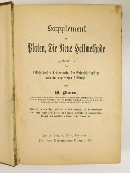 Platen M.- Die neue Heilmethode. Supplement, 1894 r.